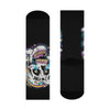 Skull Crew Socks — Colorful 'I’m Fine' Gothic Graphic Socks