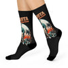 Gangsta Americana Cushioned Crew Socks — Statue of Liberty Sunset Graphic