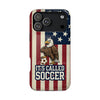 USA Premium Phone Case — "It's Called Soccer" Eagle Design (Magnetic · Impact-Resistant)