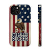 USA Premium Phone Case — "It's Called Soccer" Eagle Design (Magnetic · Impact-Resistant)