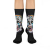 Skull Crew Socks — Colorful 'I’m Fine' Gothic Graphic Socks