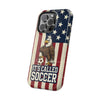 USA Premium Phone Case — "It's Called Soccer" Eagle Design (Magnetic · Impact-Resistant)