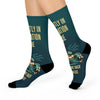 Cushioned Crew Socks — "Currently in Hibernation Mode" Turtle Lounge Socks