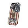 USA Premium Phone Case — "It's Called Soccer" Eagle Design (Magnetic · Impact-Resistant)