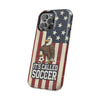 USA Premium Phone Case — "It's Called Soccer" Eagle Design (Magnetic · Impact-Resistant)