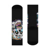 Skull Crew Socks — Colorful 'I’m Fine' Gothic Graphic Socks