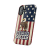 USA Premium Phone Case — "It's Called Soccer" Eagle Design (Magnetic · Impact-Resistant)