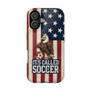 USA Premium Phone Case — "It's Called Soccer" Eagle Design (Magnetic · Impact-Resistant)