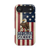 USA Premium Phone Case — "It's Called Soccer" Eagle Design (Magnetic · Impact-Resistant)