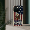 USA Premium Phone Case — "It's Called Soccer" Eagle Design (Magnetic · Impact-Resistant)