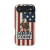 USA Premium Phone Case — "It's Called Soccer" Eagle Design (Magnetic · Impact-Resistant)