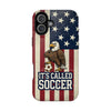 USA Premium Phone Case — "It's Called Soccer" Eagle Design (Magnetic · Impact-Resistant)