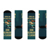 Cushioned Crew Socks — "Currently in Hibernation Mode" Turtle Lounge Socks