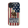 USA Premium Phone Case — "It's Called Soccer" Eagle Design (Magnetic · Impact-Resistant)