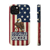 USA Premium Phone Case — "It's Called Soccer" Eagle Design (Magnetic · Impact-Resistant)