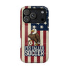 USA Premium Phone Case — "It's Called Soccer" Eagle Design (Magnetic · Impact-Resistant)