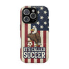 USA Premium Phone Case — "It's Called Soccer" Eagle Design (Magnetic · Impact-Resistant)