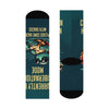 Cushioned Crew Socks — "Currently in Hibernation Mode" Turtle Lounge Socks