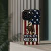 USA Premium Phone Case — "It's Called Soccer" Eagle Design (Magnetic · Impact-Resistant)