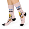Cushioned Crew Socks — 'Start Your Day Right' Motivational Cartoon Socks