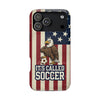 USA Premium Phone Case — "It's Called Soccer" Eagle Design (Magnetic · Impact-Resistant)