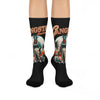 Gangsta Americana Cushioned Crew Socks — Statue of Liberty Sunset Graphic