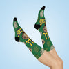 Brazil Premium Socks — "Still Dancing" Capybara Tropical Crew