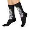 Skull Crew Socks — Colorful 'I’m Fine' Gothic Graphic Socks