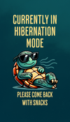 Cushioned Crew Socks — "Currently in Hibernation Mode" Turtle Lounge Socks